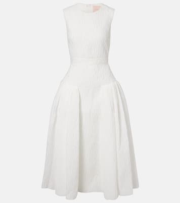 Bridal Aya cloqué midi dress | Roksanda