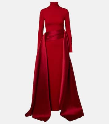 Olivia satin-trimmed gown | Solace London