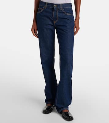 Carlyl mid-rise straight jeans | The Row