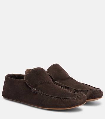Leo shearling-lined suede loafers | The Row