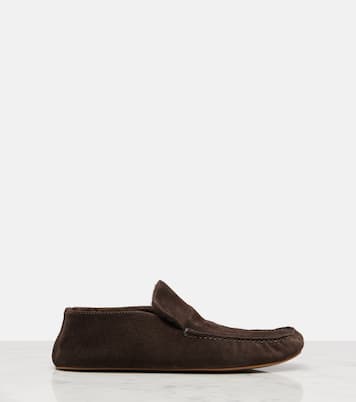 Leo shearling-lined suede loafers | The Row