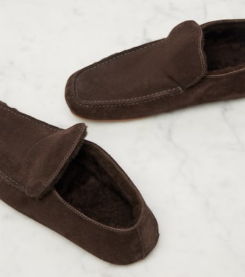 Leo shearling-lined suede loafers | The Row