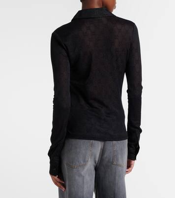 Hemd GG aus Lamé | Gucci