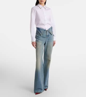 Embellished cotton poplin shirt | McQueen