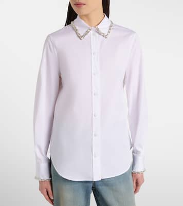 Embellished cotton poplin shirt | McQueen