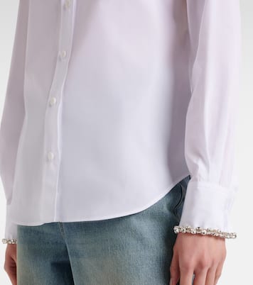 Embellished cotton poplin shirt | McQueen