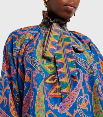 Bedruckte Schluppenbluse aus Baumwolle und Seide | Etro