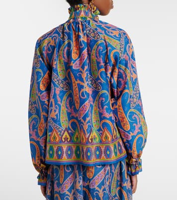 Bedruckte Schluppenbluse aus Baumwolle und Seide | Etro