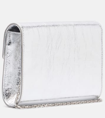 Efflorescence Mini metallic leather clutch | Roger Vivier