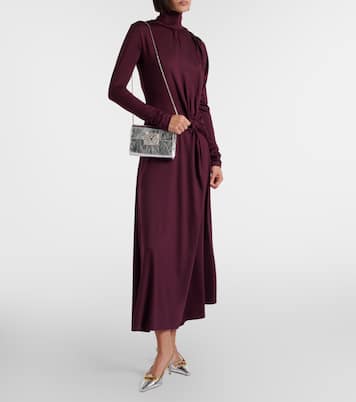 Efflorescence Mini metallic leather clutch | Roger Vivier