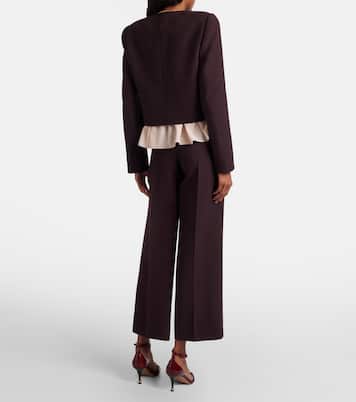 Weite High-Rise-Hose aus Schurwolle | Chloé