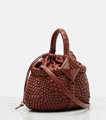 Diamond Round Mini leather basket bag | Loewe