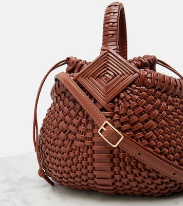 Diamond Round Mini leather basket bag | Loewe