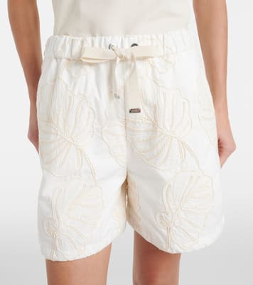 Bestickte Shorts aus Baumwolle | Moncler