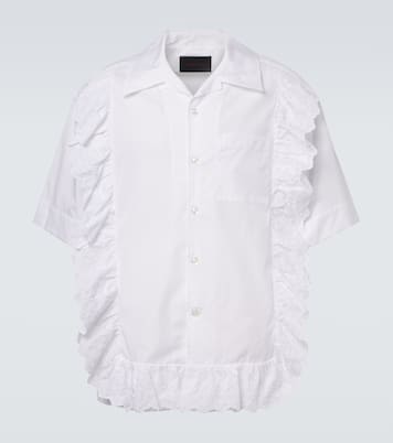 Ruffled cotton poplin shirt | Simone Rocha