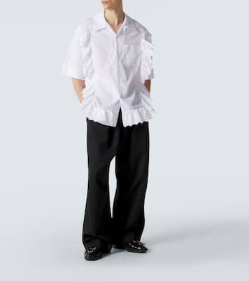 Ruffled cotton poplin shirt | Simone Rocha