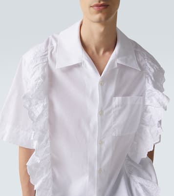 Ruffled cotton poplin shirt | Simone Rocha