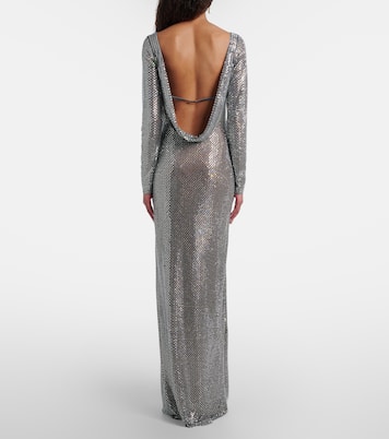 Abito lungo con cristalli | Self-Portrait