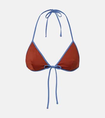 Logo triangle bikini top | Prada