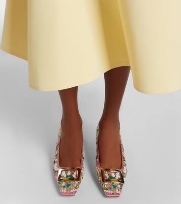 Belle Vivier珠饰缎布高跟鞋 | Roger Vivier