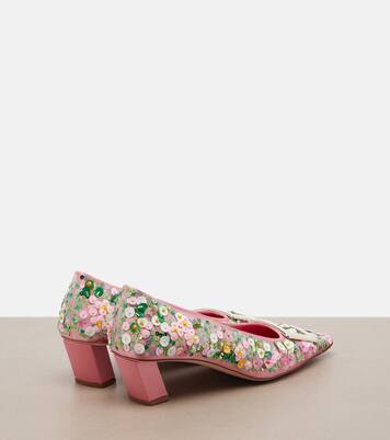 Belle Vivier珠饰缎布高跟鞋 | Roger Vivier
