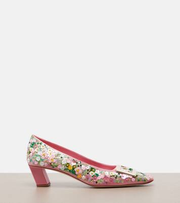 Belle Vivier珠饰缎布高跟鞋 | Roger Vivier