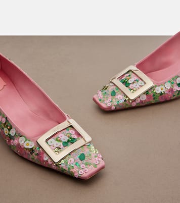Belle Vivier珠饰缎布高跟鞋 | Roger Vivier