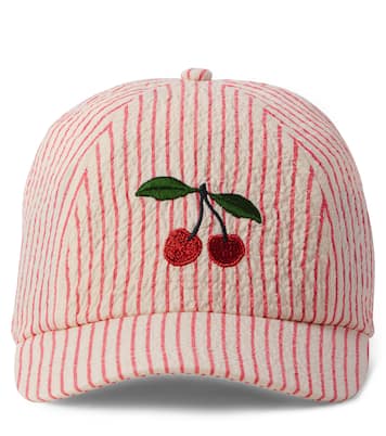 Ellie striped cotton seersucker baseball cap | Konges Sløjd