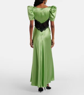 Lace-trimmed silk cocktail dress | Rodarte