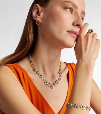 18kt gold necklace with gemstones | Suzanne Kalan