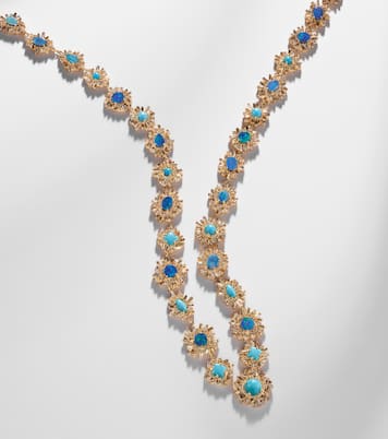 18kt gold necklace with gemstones | Suzanne Kalan