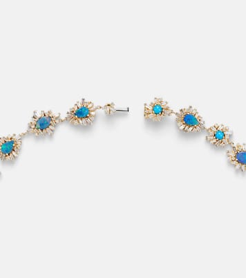 18kt gold necklace with gemstones | Suzanne Kalan