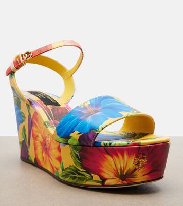 Bianca floral wedges | Dolce&Gabbana