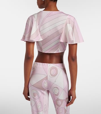 Iride satin jersey crop top | Pucci