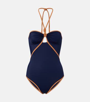 Cutout halterneck swimsuit | Johanna Ortiz