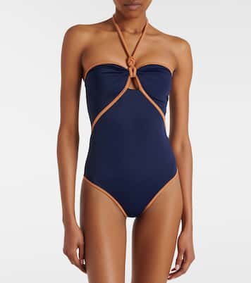 Cutout halterneck swimsuit | Johanna Ortiz