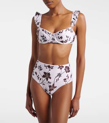 Magenta floral bikini bottoms | Agua by Agua Bendita