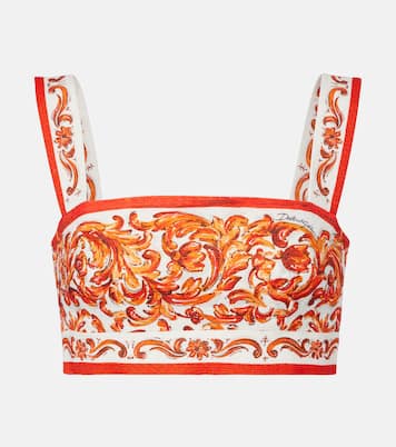 Majolica printed crop top | Dolce&Gabbana