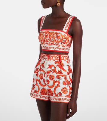 Majolica printed crop top | Dolce&Gabbana