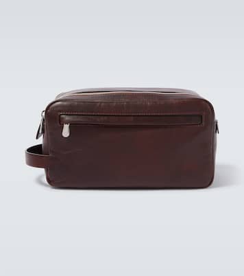 Leather toiletry bag | Brunello Cucinelli