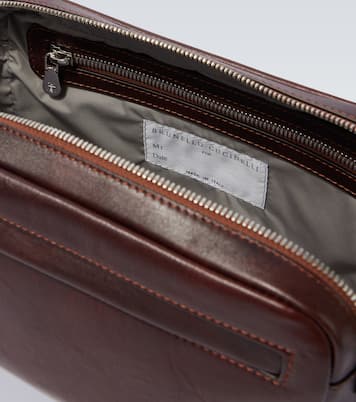 Leather toiletry bag | Brunello Cucinelli