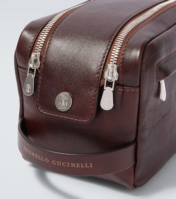 Leather toiletry bag | Brunello Cucinelli