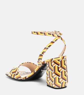Bedruckte Sandalen aus Leder | Prada