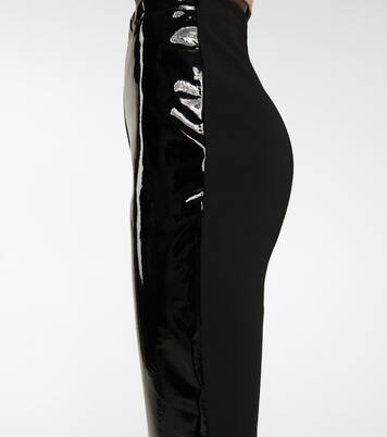 Shorts mit Lackleder | David Koma