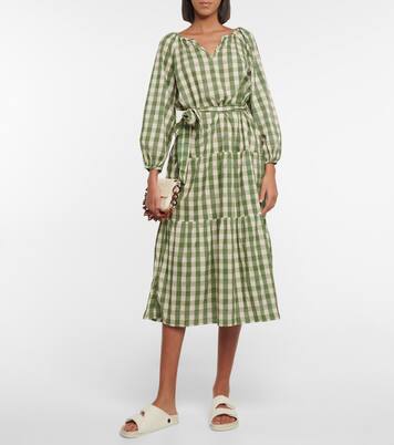 Robe Trish en coton à carreaux | Velvet