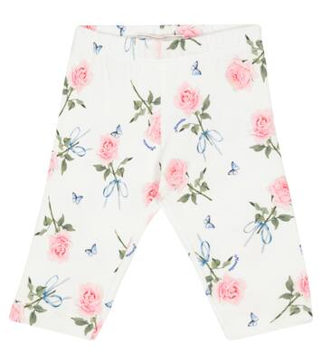 Baby rose-printed leggings | Monnalisa