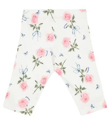 Baby rose-printed leggings | Monnalisa