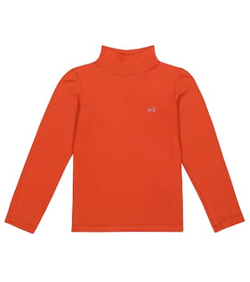 Embellished jersey mockneck top | Monnalisa