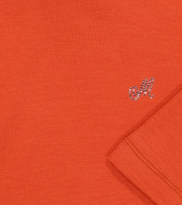 Embellished jersey mockneck top | Monnalisa