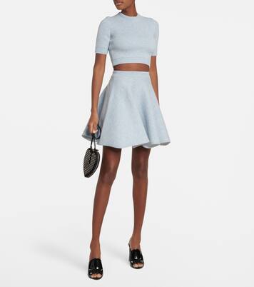 Pull raccourci en laine | Alaïa